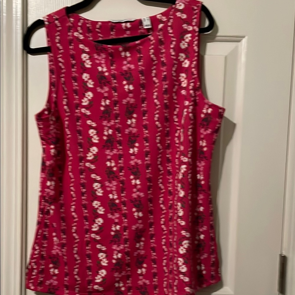 Isaac Mizrahi Pink Sleeveless Tank Top
